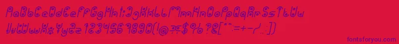 PHYTOPLANKTON Italic Font – Purple Fonts on Red Background