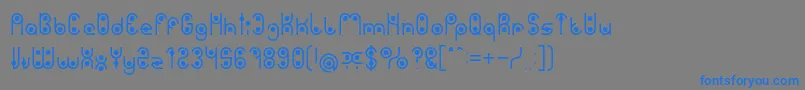 PHYTOPLANKTON Light-Schriftart – Blaue Schriften auf grauem Hintergrund
