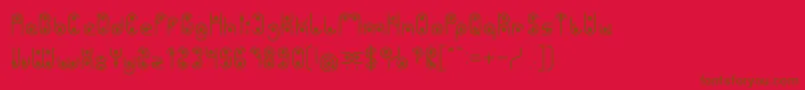 Czcionka PHYTOPLANKTON Light – brązowe czcionki na czerwonym tle