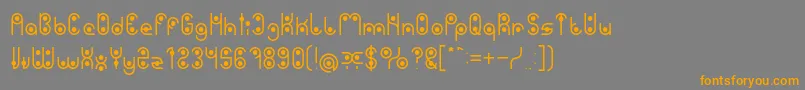 PHYTOPLANKTON Light-Schriftart – Orangefarbene Schriften auf grauem Hintergrund