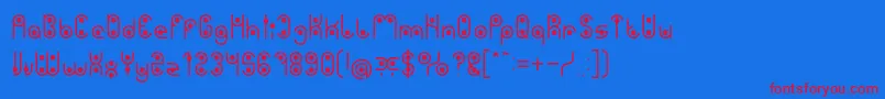 PHYTOPLANKTON Light Font – Red Fonts on Blue Background