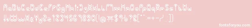 PHYTOPLANKTON Light-Schriftart – Weiße Schriften auf rosa Hintergrund