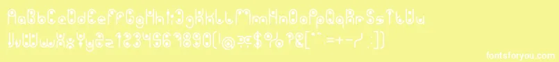 PHYTOPLANKTON Light-Schriftart – Weiße Schriften auf gelbem Hintergrund