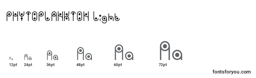 Größen der Schriftart PHYTOPLANKTON Light