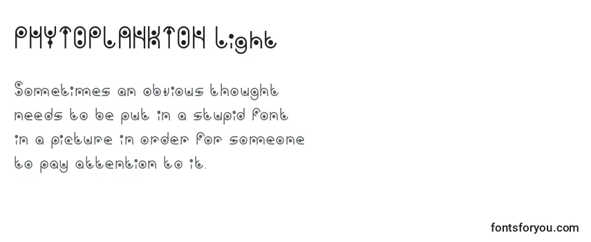 Обзор шрифта PHYTOPLANKTON Light