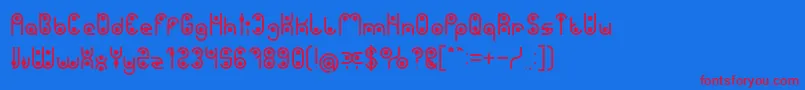 PHYTOPLANKTON Font – Red Fonts on Blue Background