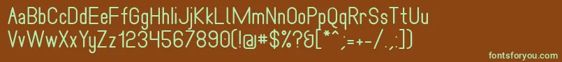 Шрифт Pianaforma – зелёные шрифты на коричневом фоне