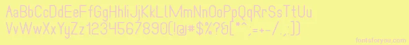 Pianaforma Font – Pink Fonts on Yellow Background