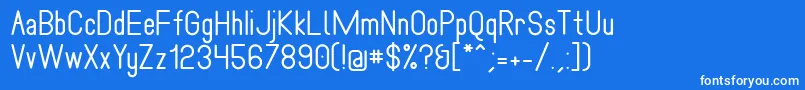 Pianaforma Font – White Fonts on Blue Background