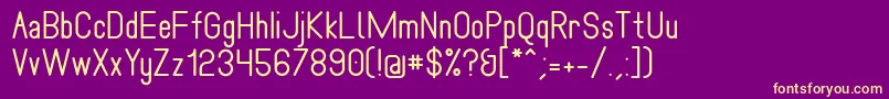 Pianaforma-fontti – keltaiset fontit violetilla taustalla