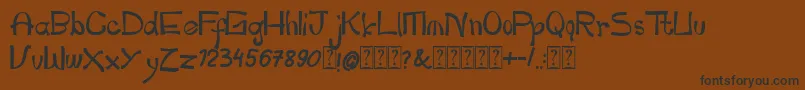 pianika Font – Black Fonts on Brown Background