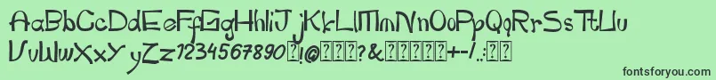 pianika Font – Black Fonts on Green Background