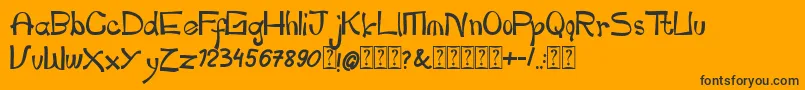pianika Font – Black Fonts on Orange Background