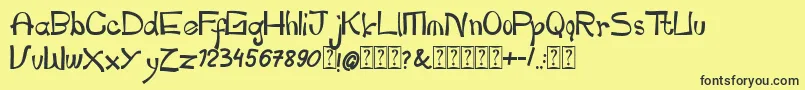 pianika Font – Black Fonts on Yellow Background