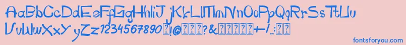 pianika Font – Blue Fonts on Pink Background