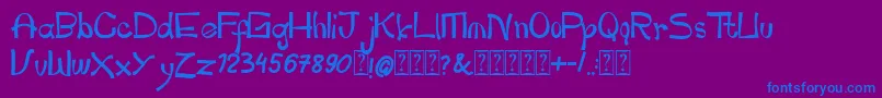 pianika Font – Blue Fonts on Purple Background