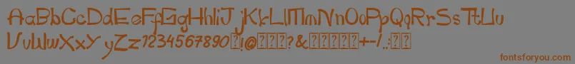 pianika Font – Brown Fonts on Gray Background