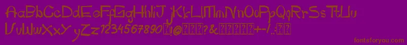 pianika Font – Brown Fonts on Purple Background