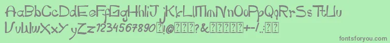 pianika Font – Gray Fonts on Green Background