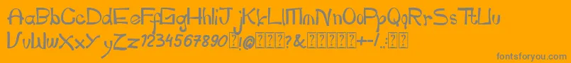 pianika Font – Gray Fonts on Orange Background