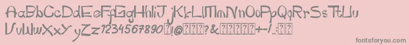 pianika Font – Gray Fonts on Pink Background