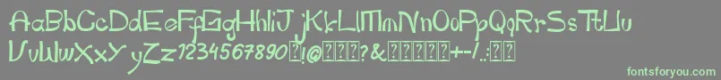 pianika Font – Green Fonts on Gray Background