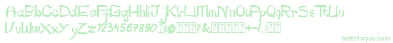 pianika Font – Green Fonts on White Background
