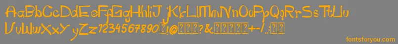 pianika Font – Orange Fonts on Gray Background