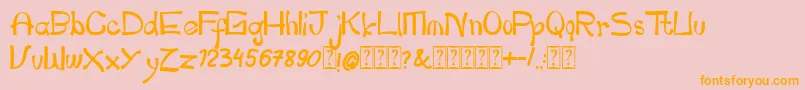pianika Font – Orange Fonts on Pink Background