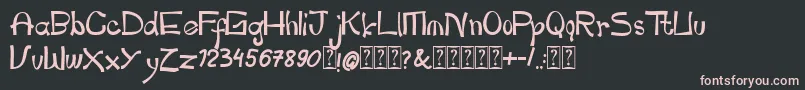 pianika Font – Pink Fonts on Black Background