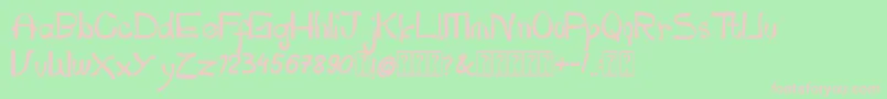 pianika Font – Pink Fonts on Green Background