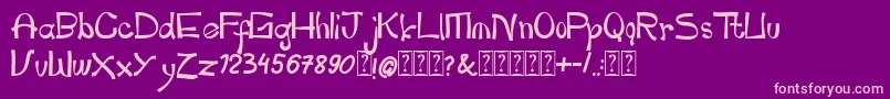 pianika Font – Pink Fonts on Purple Background
