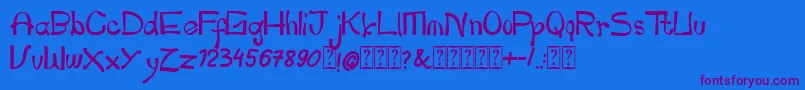 pianika Font – Purple Fonts on Blue Background