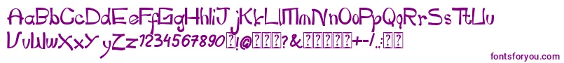 pianika Font – Purple Fonts on White Background