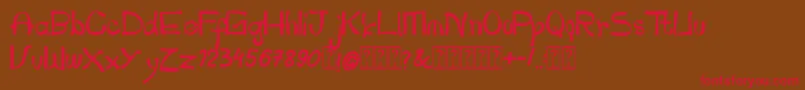 pianika Font – Red Fonts on Brown Background
