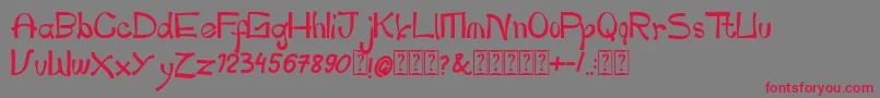 pianika Font – Red Fonts on Gray Background