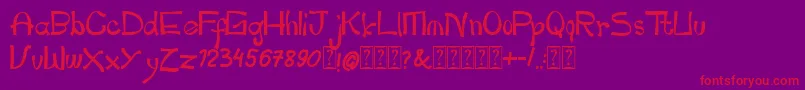 pianika Font – Red Fonts on Purple Background