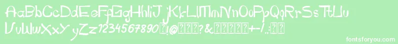 pianika Font – White Fonts on Green Background