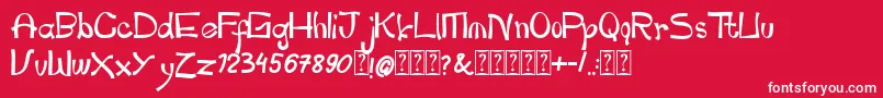 pianika Font – White Fonts on Red Background