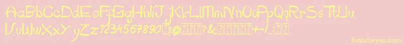 pianika Font – Yellow Fonts on Pink Background