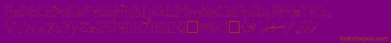 フォントPIB      – 紫色の背景に茶色のフォント