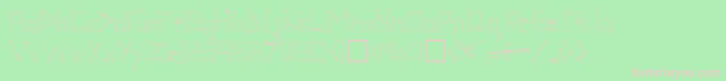 フォントPIB      – 緑の背景にピンクのフォント