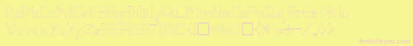 PIB     -Schriftart – Rosa Schriften auf gelbem Hintergrund