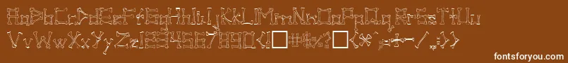 フォントPIB      – 茶色の背景に白い文字