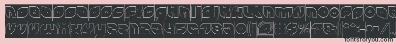 PICAAE Hollow Inverse Font – Black Fonts on Pink Background