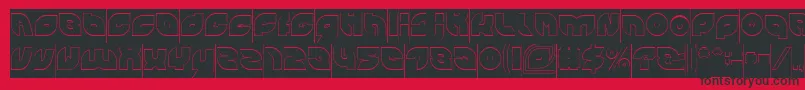 fuente PICAAE Hollow Inverse – Fuentes Negras Sobre Fondo Rojo