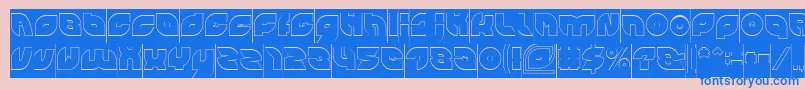 PICAAE Hollow Inverse Font – Blue Fonts on Pink Background
