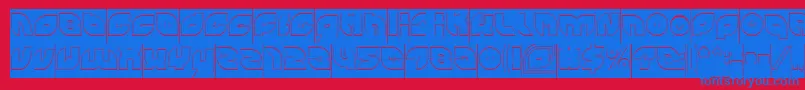PICAAE Hollow Inverse Font – Blue Fonts on Red Background