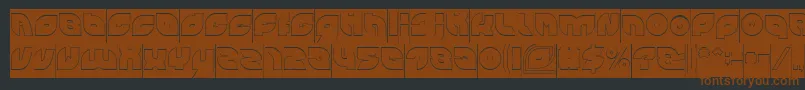 PICAAE Hollow Inverse Font – Brown Fonts on Black Background