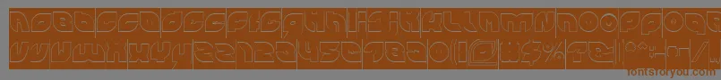 PICAAE Hollow Inverse Font – Brown Fonts on Gray Background